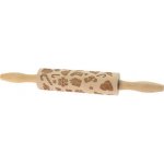 EH Excellent Houseware Váleček na těsto se vzorem, dřevěný, O 5 cm hnědá – Sleviste.cz