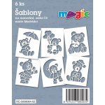 Magic šablony papírové 6 ks sada C2 Medvídci – Zboží Dáma