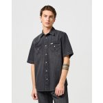 Wrangler Western pánská džínová košile krátký rukáv 112362746 Enchanted black – Zbozi.Blesk.cz