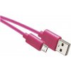 usb kabel Emos EMS377 USB 2.0 A konektor/USB B micro konektor, růžový