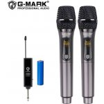 Fotověci G MARK Set UHF Duální Digitální Ruční Bezdrátový Karaoke Set – Zboží Mobilmania