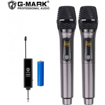 Fotověci G MARK Set UHF Duální Digitální Ruční Bezdrátový Karaoke Set – Zboží Mobilmania