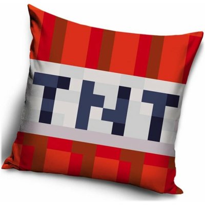 Carbotex Velurový polštář Minecraft - motiv TNT Block 40 x 40 – Sleviste.cz