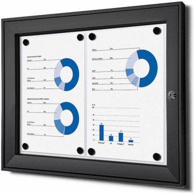 Jansen Display vnitřní uzamykatelná vitrína základní 2 x A4