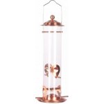Garden & Fun Krmítko pro ptáky závěsné s ozdobnou střechou 16 x 16 x 37,5 cm kovové – Hledejceny.cz