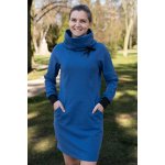 Jsem máma BIO kojicí mikinové šaty se skrytými zipy Modré – Zboží Dáma