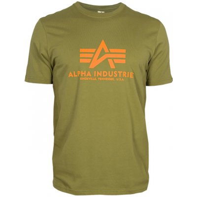 Alpha Industries Basic T-Shirt zelená khaki – Zbozi.Blesk.cz