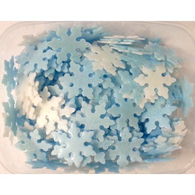 Vločky z jedlého papíru bílo-modré (10 g)