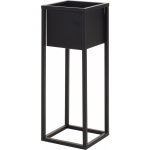 H&S Collection Květináč na stojanu kovový černý 60 cm – Hledejceny.cz