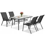 Garden Point Kovový zahradní nábytek Modena/Bitonto pro 4 osoby černý – Hledejceny.cz