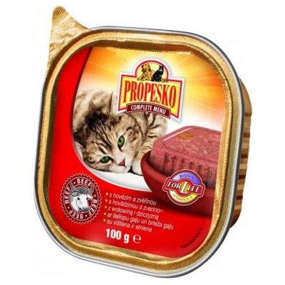 Propesko pro kočky s hovězím a zvěřinou 16 x 0,1 kg – Zboží Mobilmania