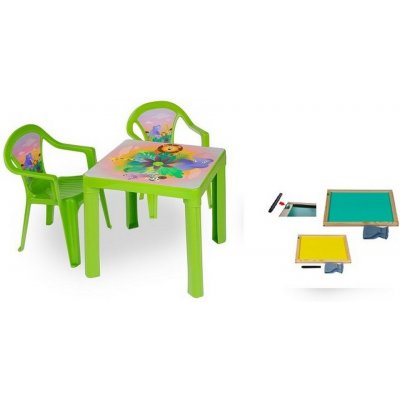 Inlea4Fun 2 židličky + 1 stolek zelený T02630T02631 od 795 Kč - Heureka.cz