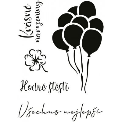 Optys Šablona balónky 15 x 20 cm – Zboží Mobilmania