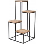 ProGarden STOJAN NA KVĚTINÁČ KASKADA 38x34x34 cm ČERNÁ/HNĚDÁ – Zboží Dáma