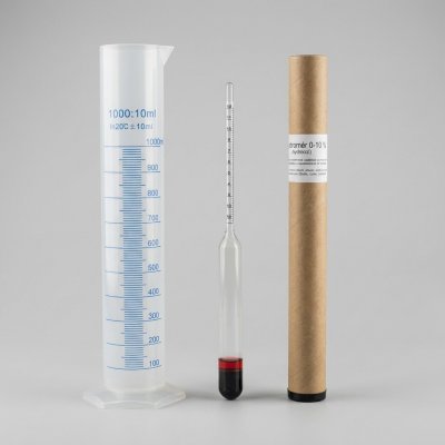 Cukroměr 0-10% (bez teploměru) + Odměrný válec 1000ml (plastový) – Zboží Mobilmania
