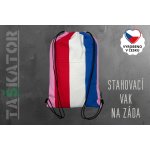 Taškátor stahovací vak na záda svislé pruhy růžová, bílá, červená, modrá – Hledejceny.cz