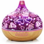 BOT Smart aroma difuzér B11 světlé dřevo / LED srdce 400 ml – Sleviste.cz