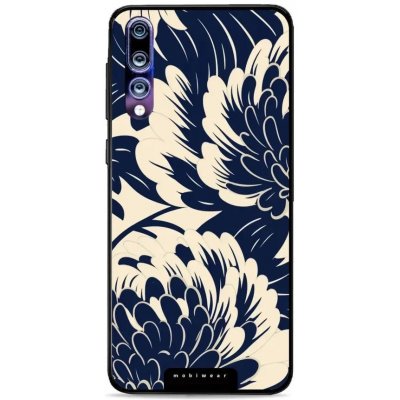 Mobiwear Glossy - Huawei P20 Pro - GA40G Modré a béžové květy – Zboží Mobilmania