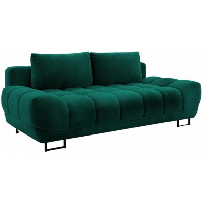 Windsor & Co Lahvově zelená sametová rozkládací pohovka Cirrus 215 cm – Hledejceny.cz
