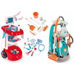 Smoby set lékařský vozík s tlakoměrem a úklidový vozík s vysavačem 24475-3 – Zboží Dáma