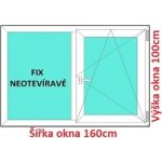 Soft Dvoukřídlé plastové okno 160x100 cm FIX+OS – Zbozi.Blesk.cz