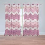 Záclony Střídajíci růžové pletení: 2 ks - 150x250 cm - Sablio – Hledejceny.cz