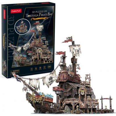 CUBICFUN 3D puzzle Pirátský přístav Tortuga 218 ks – Zboží Mobilmania