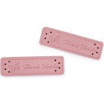 Pro Háčkování Hand Made, koženková cedulka Motýl pudrově růžový – Zbozi.Blesk.cz