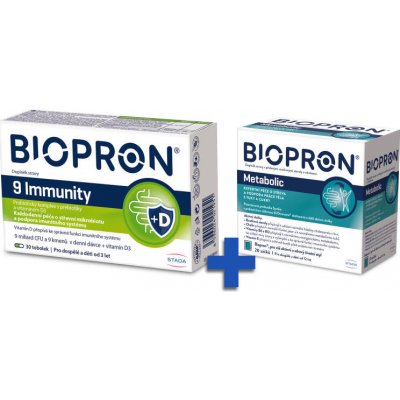 Biopron9 Immun vitamin D3 30 tobolek + Biopron Metabolic 20 sáčků – Hledejceny.cz