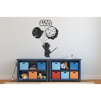 Lepy.cz Samolepka na zeď Baby Darth Vader rozměry 30x43cm Černá – Zboží Mobilmania