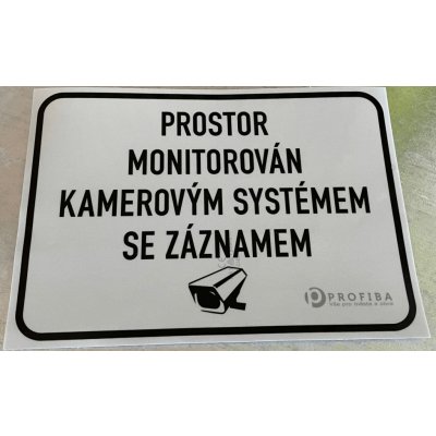 PROFIBA Reflexní samolepka "Prostor monitorován kamerovým systémem se záznamem" – Sleviste.cz