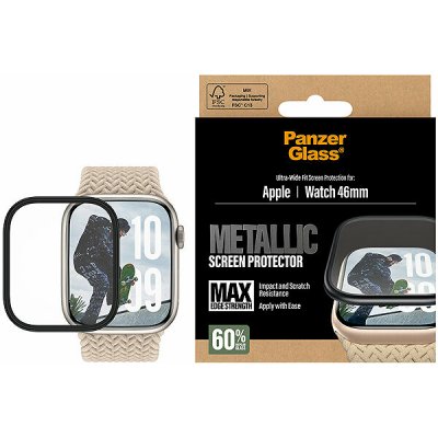 PanzerGlass Apple Watch 11/10 46mm s kovovým rámečkem PG56329 – Zboží Živě