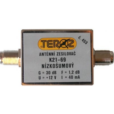 TEROZ Anténní zesilovač 453X, UHF, G30dB, F1,2dB, U100dBµV, F-F – Zboží Mobilmania