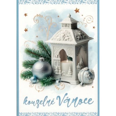 Pohlednice Vánoční lucerna – Zboží Dáma