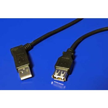 Goobay 95705 USB 2.0 prodlužovací A-A, M-F, lomený vlevo, 30cm