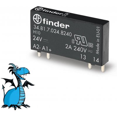 FINDER Relé 34.81.7.024.8240, 1Z/230V AC/2A,24V DC 348170248240 – Zbozi.Blesk.cz