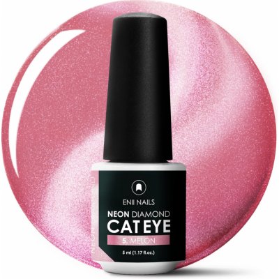 ENII NAILS Magnetický Gel lak Neon Diamond Cat Eye 5 Melon 5 ml