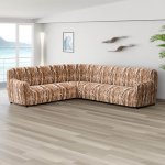 GA.I.CO bielastický potah na rohovou sedačku Oceano Nový cihlový 350 - 530 cm – Sleviste.cz