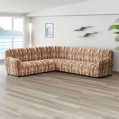 GA.I.CO bielastický potah na rohovou sedačku Oceano Nový cihlový 350 - 530 cm – Sleviste.cz