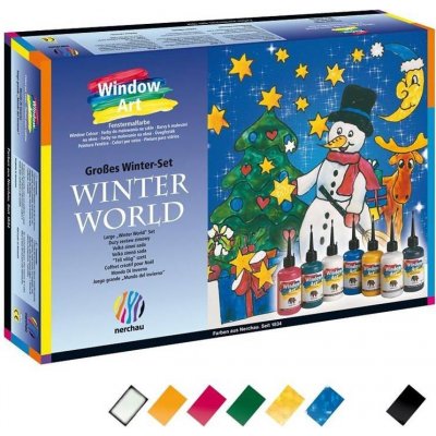 Nerchau Window Art Winter World slupovací barva na sklo sada – Hledejceny.cz