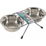 Zolux Miska stojan+2 misky pes STEEL 1,3 l – Sleviste.cz