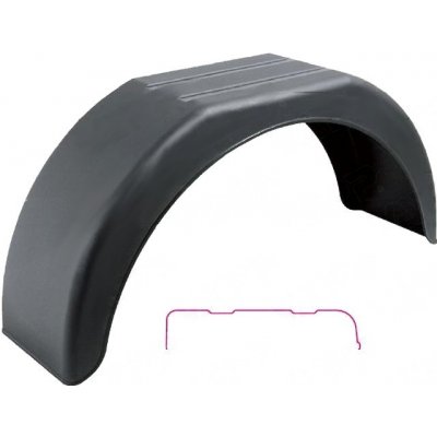 Blatník plast 13''/200 mm DOMAR černý lomený – Hledejceny.cz