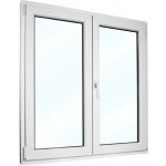 SkladOken.cz Plastové okno 1100 x 1200 mm , dvoukřídlé se štulpem, bílé, PRAVÉ – Sleviste.cz