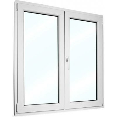 SkladOken.cz Plastové okno 1100 x 1200 mm , dvoukřídlé se štulpem, bílé, PRAVÉ – Sleviste.cz