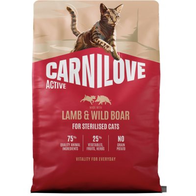 Carnilove Active Adult Cat All Breeds Sterilised LAMB & WILD BOAR 2 kg – Hledejceny.cz
