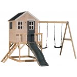 Wendi Toys domeček a hřiště 2 houpačky + skluzavkašedá – Zboží Dáma