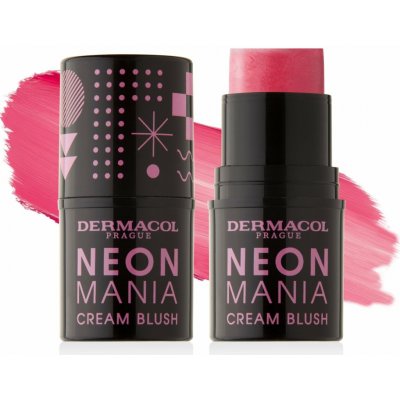 Dermacol Neon Mania krémová tvářenka 1 Pink 5,2 g – Hledejceny.cz