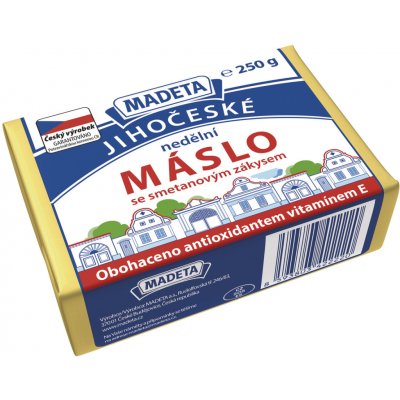 Madeta Jihočeské Máslo nedělní 77% 250 g – Hledejceny.cz