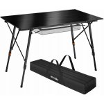 tectake 404985 hliníkový kempingový stůl bastian skládací, výškově nastavitelný - černá – Zbozi.Blesk.cz