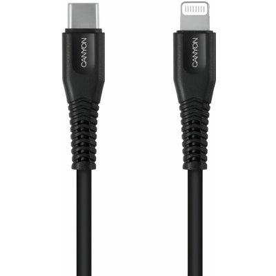 Canyon MFI-4 USB-C Lightning 18W certifikát APPLE, 1,2m, černý – Zbozi.Blesk.cz